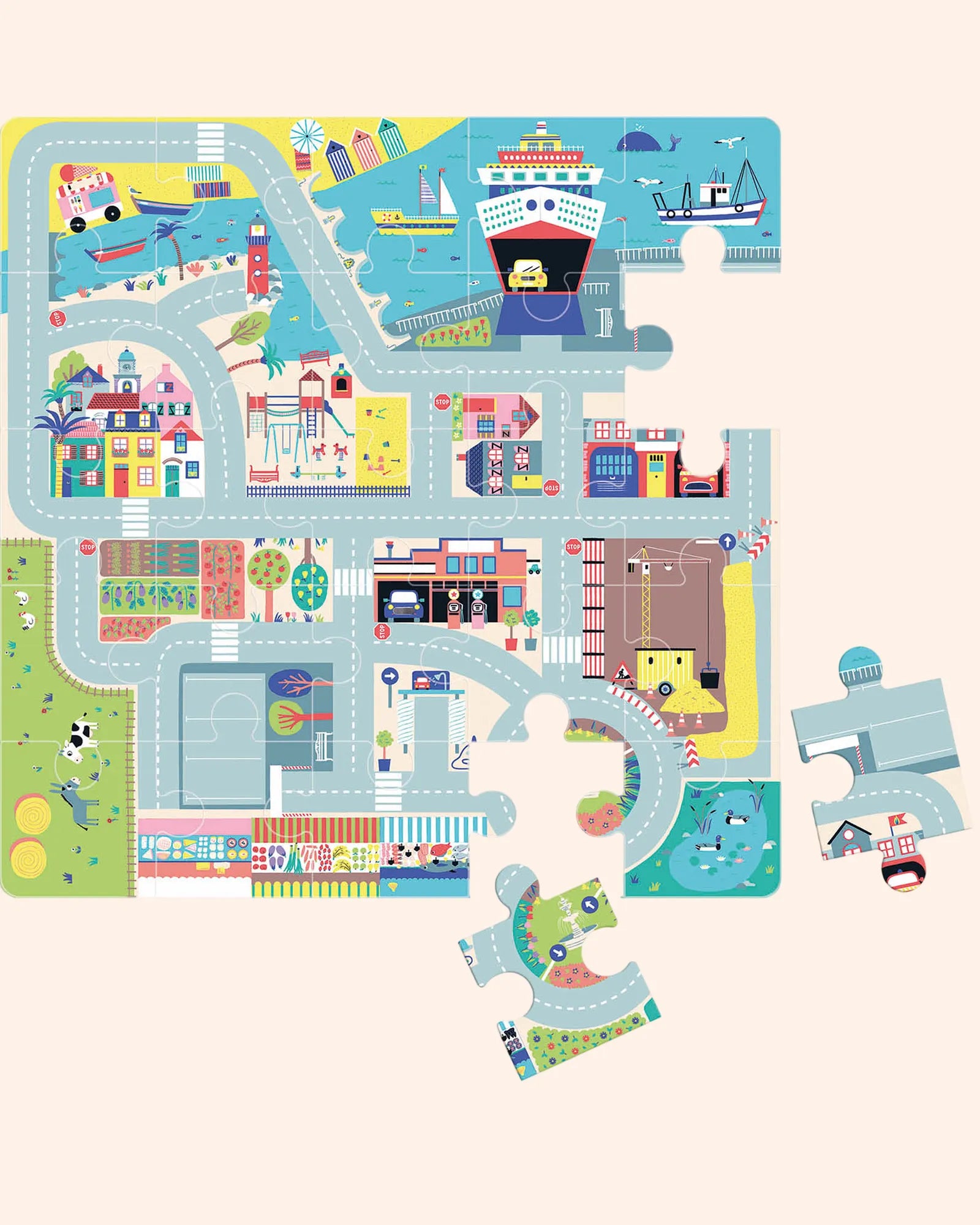mon circuit de voiture puzzle   auzou 4