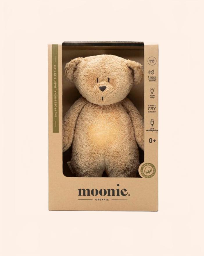 moonie  ourson nature bio avec sons lumieres cappuccino moonie 393066 F