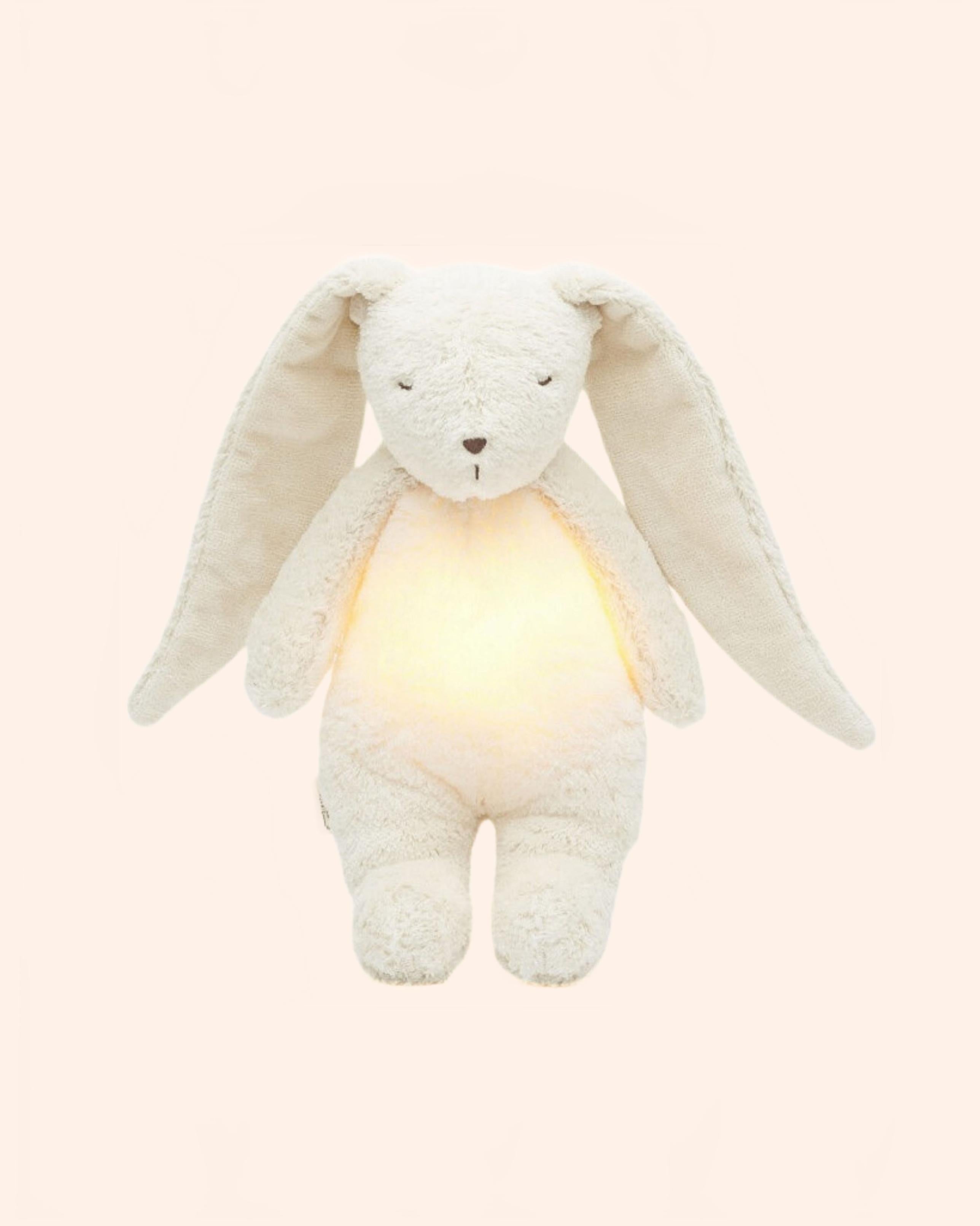 moonie lapin nature bio avec sons lumieres blanc polaire moonie 418294 OA