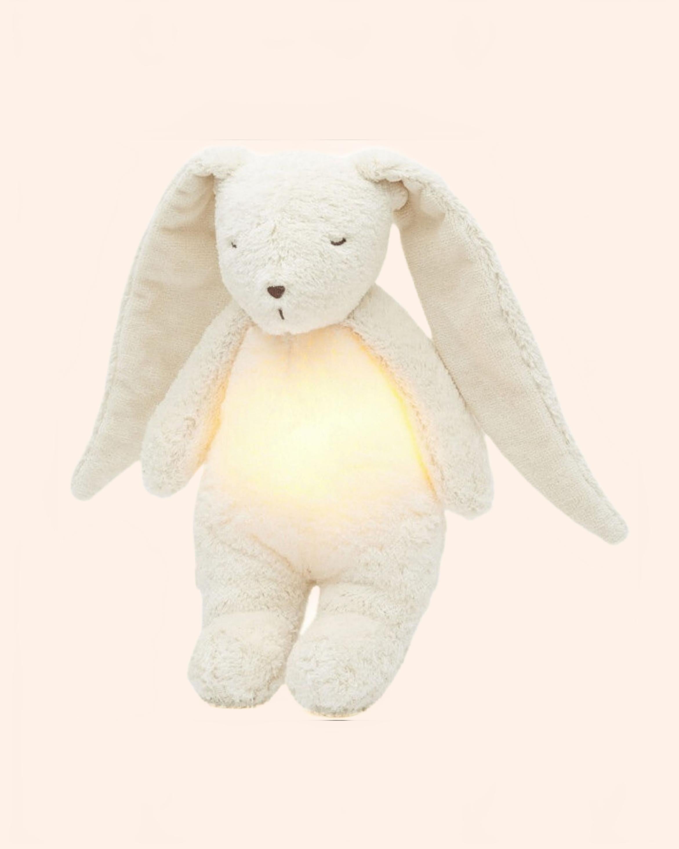 moonie lapin nature bio avec sons lumieres blanc polaire moonie 418294 OB