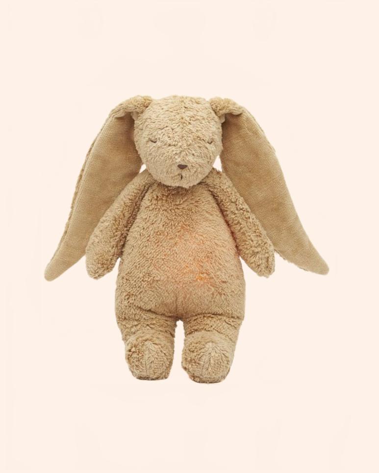 moonie lapin nature bio avec sons lumieres cappuccino moonie 418293 A