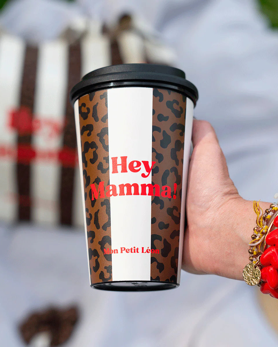 mug rayures leopard marron hey mamma 1
