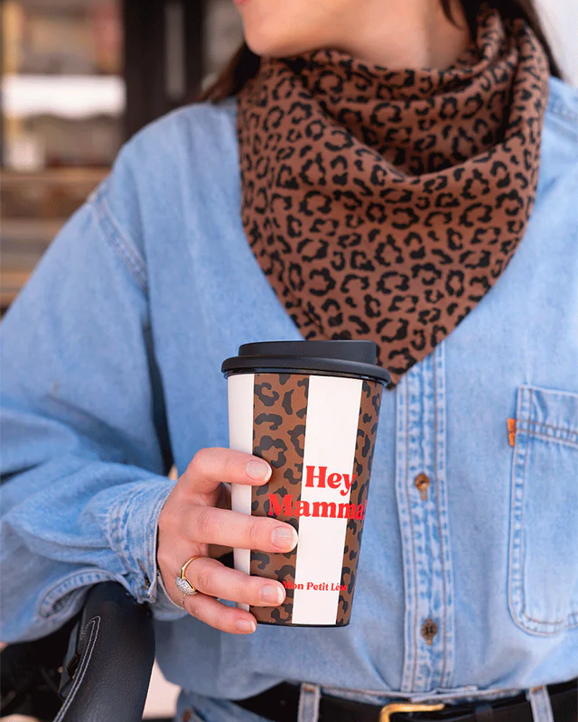 mug rayures leopard marron hey mamma 2