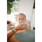 mushie  baby spoon  cambridge blueshifting sand mushie OB