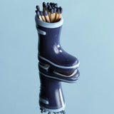 paddywax wellington boot matches holder candles one size navy blue acc33eu 37361539252391