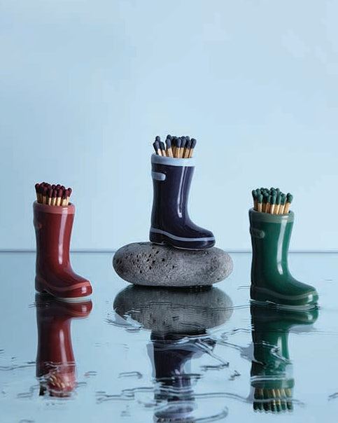 paddywax wellington boot matches holder candles one size navy blue acc33eu 37361539285159