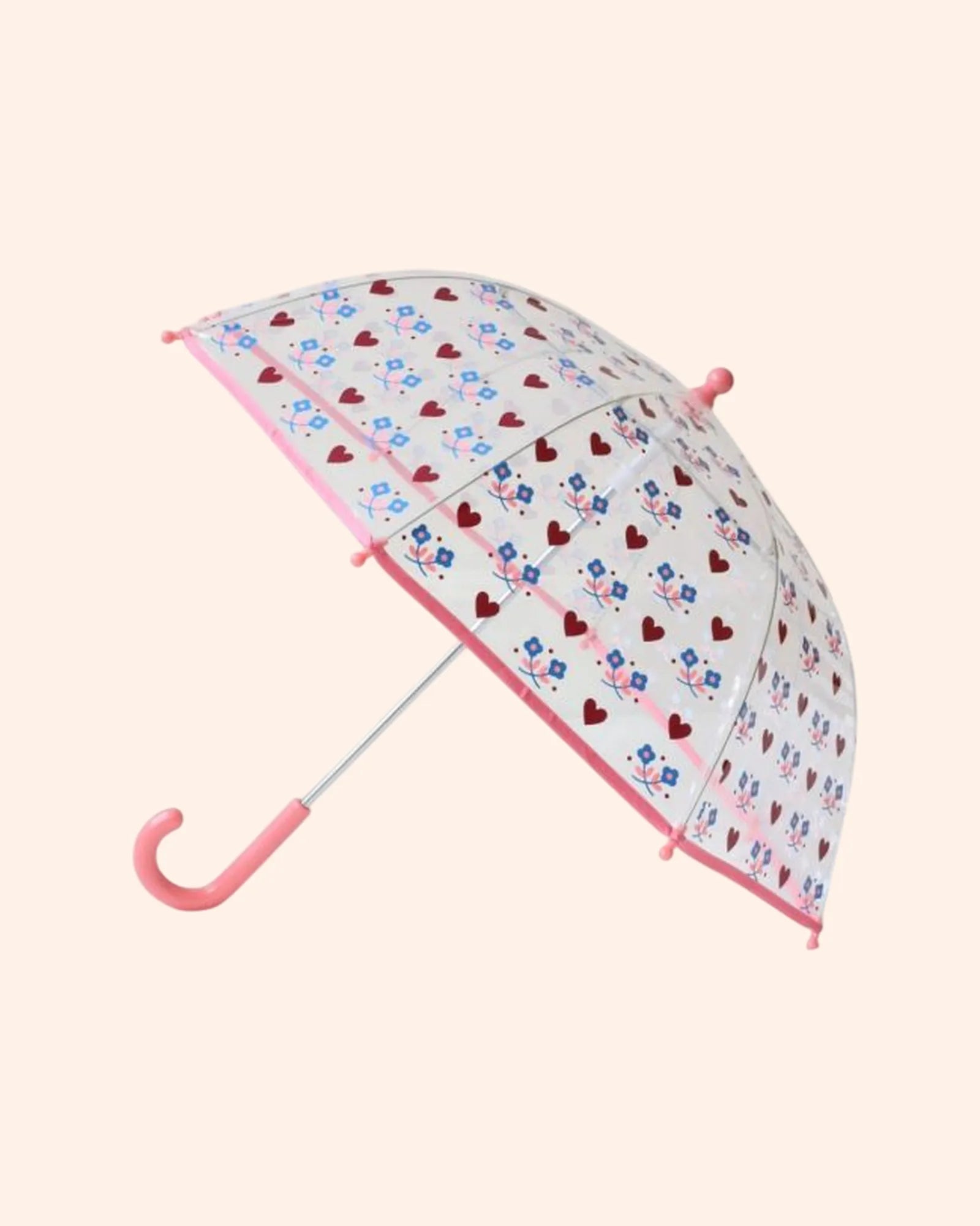 parapluie enfant fleurs et c urs roses   le petit souk 1