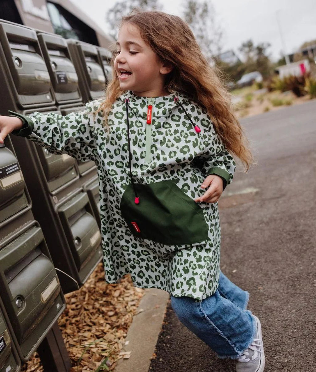 poncho de pluie green leopard   hello hossy 3