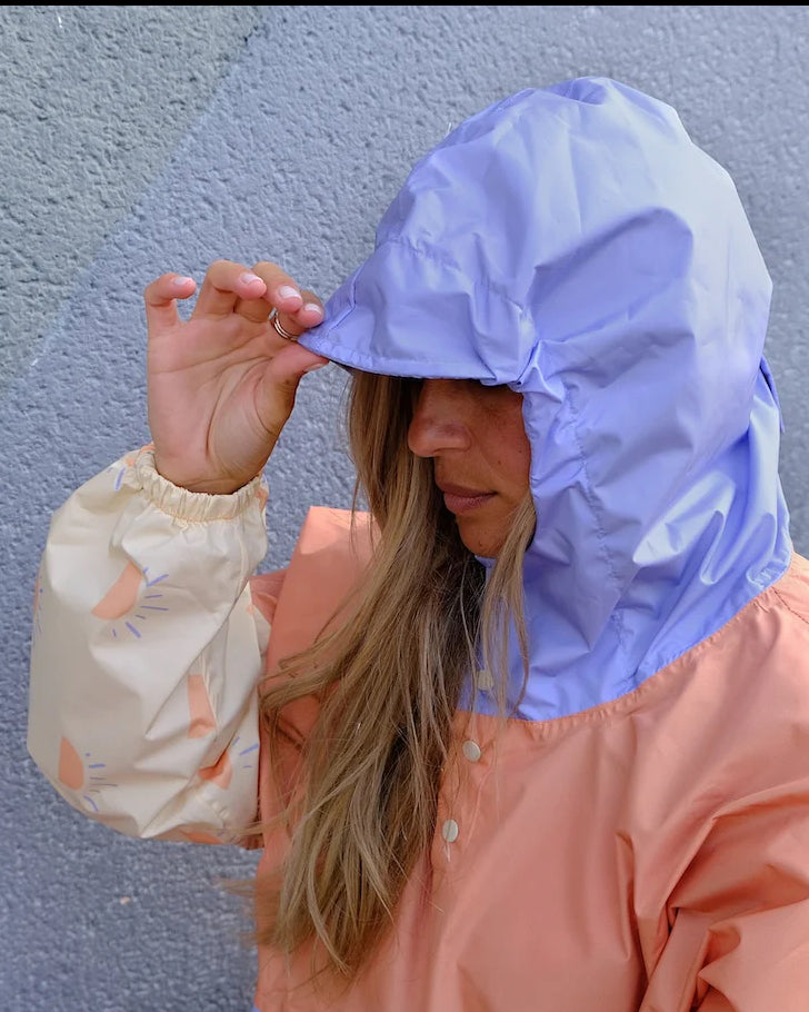 poncho poule party long sunrise vue cote femme capuche