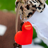 porte cles miroir rouge maman 1