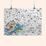 poster colorie suspendu surf skate Omy
