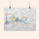 poster paris a colorier grand format illustrations
