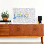 poster paris deco interieur coloriage artistique