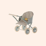 poussette bebe   bleu   maileg 1