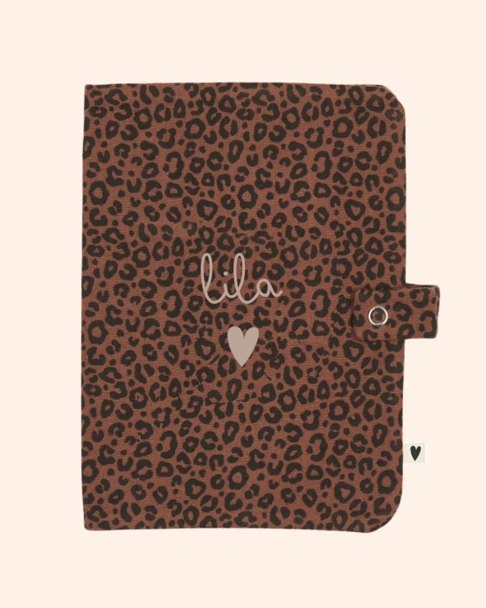 protege carnet de sante gaze leopard marron   atelier wagram 1