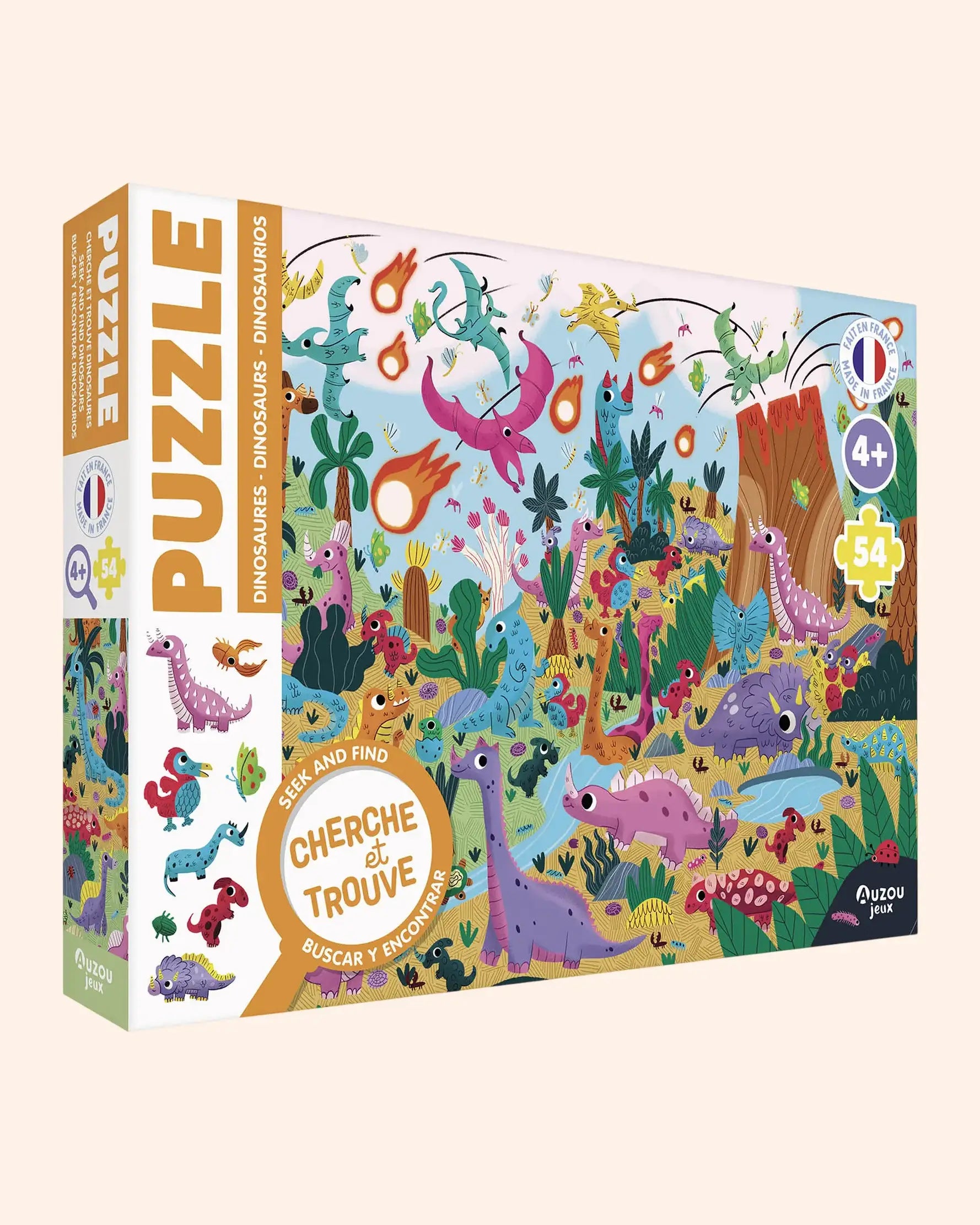 puzzle cherche et trouve   dinosaures   auzou 1