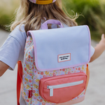 sac a dos enfants classeur A4 imprime fleurs format carre hello hossy