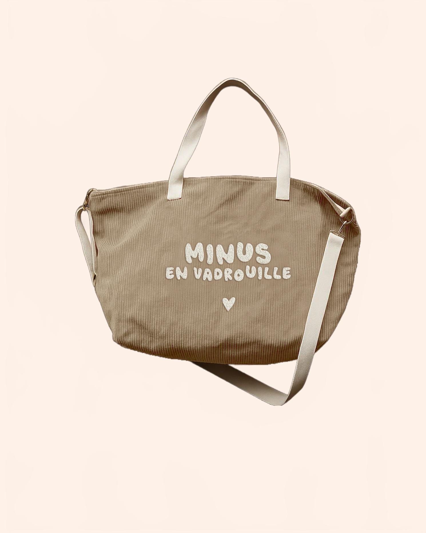 sac xl velours beige minus