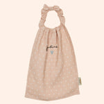 serviette cantine gaze de coton et eponge   atelier wagram   beige et coeurs blancs leopard damier raye leopard clair rose 5