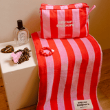 serviette de bain rayures rose rouge amour toujours 4