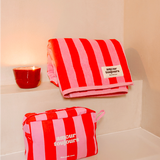 serviette de bain rayures rose rouge amour toujours 5