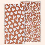 serviette microfibre blanc marron
