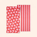 serviette microfibre rose rouge