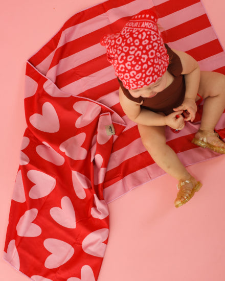 serviette microfibre rose rouge 20 281 29