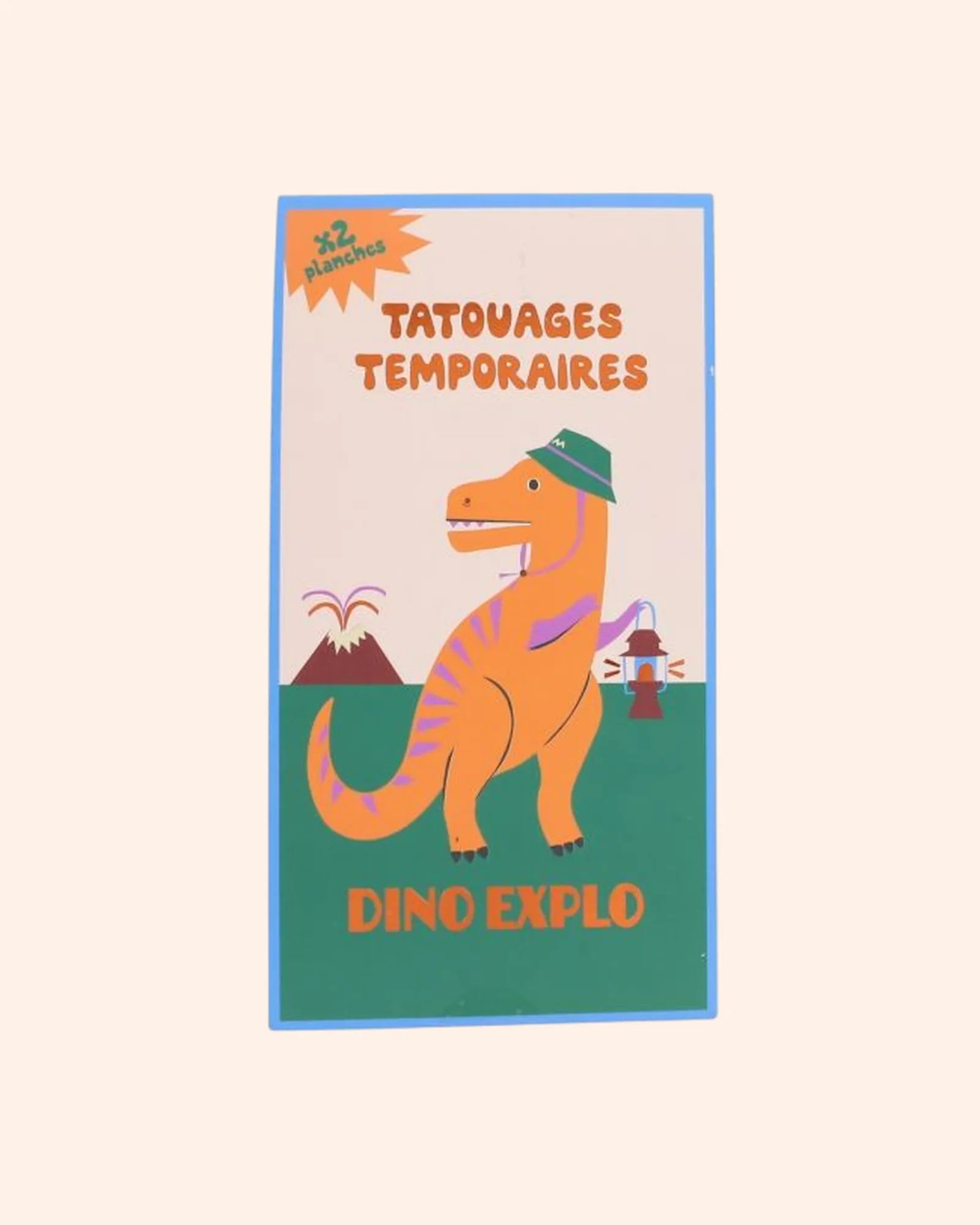 set de 2 planches de tatouages dinosaures   le petit souk 1