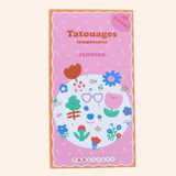 set de 2 planches de tatouages temporaires fleurs   le petit souk 1