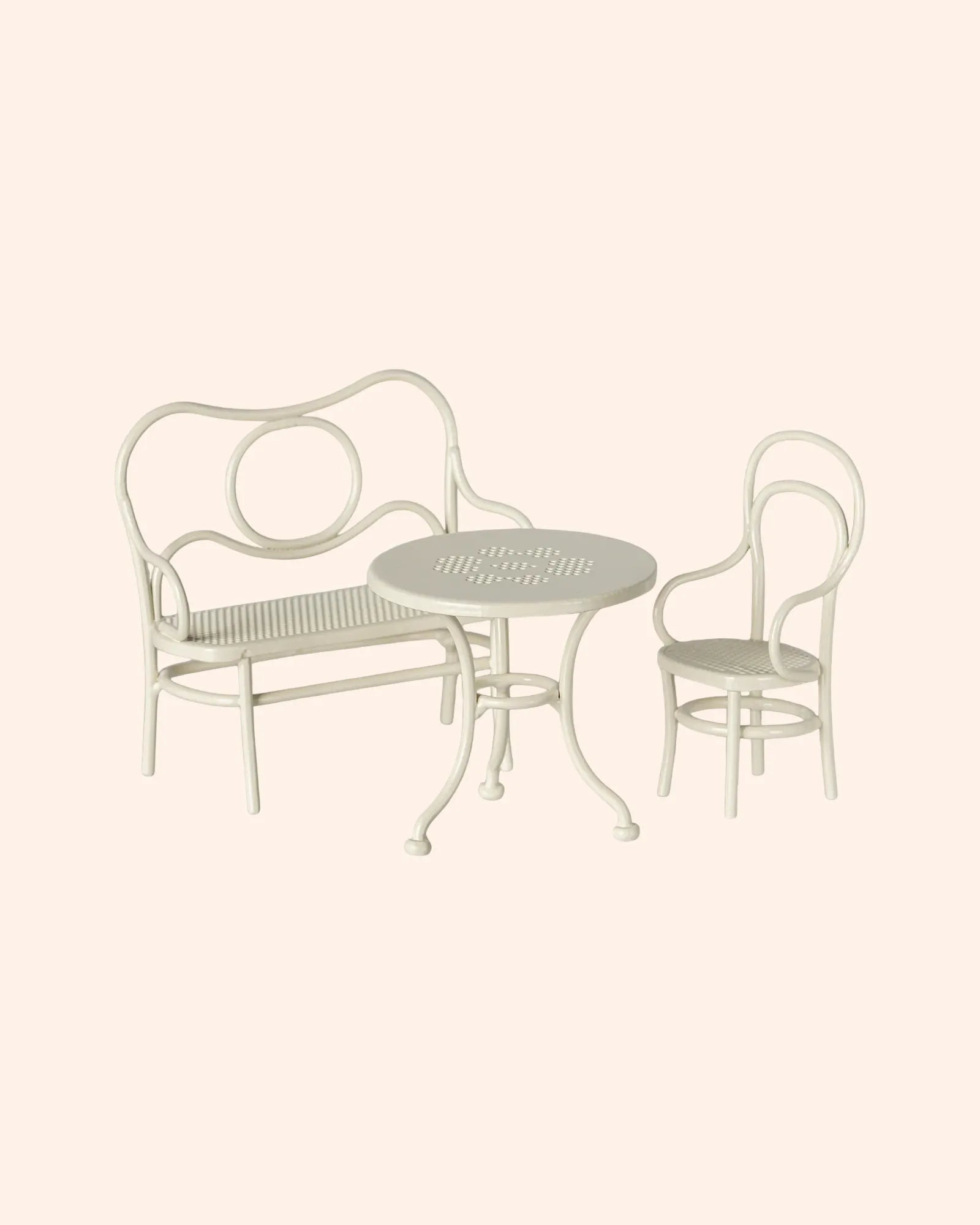table. banc chaise. souris. small   blanc casse   maileg 1