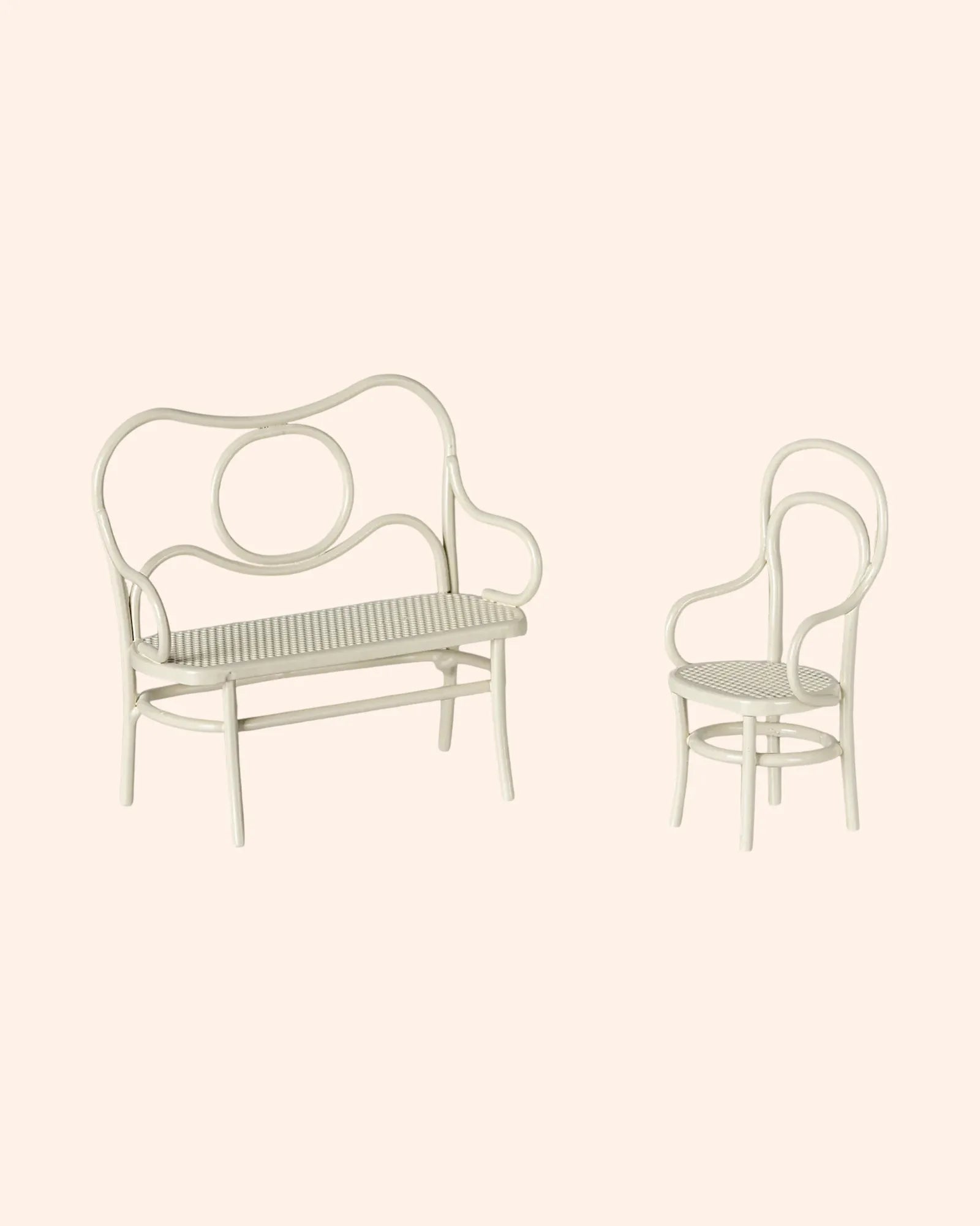 table. banc chaise. souris. small   blanc casse   maileg 5