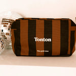trousse de toilette rayures marron noir tonton 1