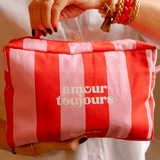 trousse de toilette rayures rose rouge amour toujours 2