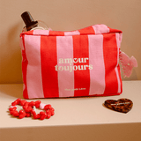 trousse de toilette rayures rose rouge amour toujours 6