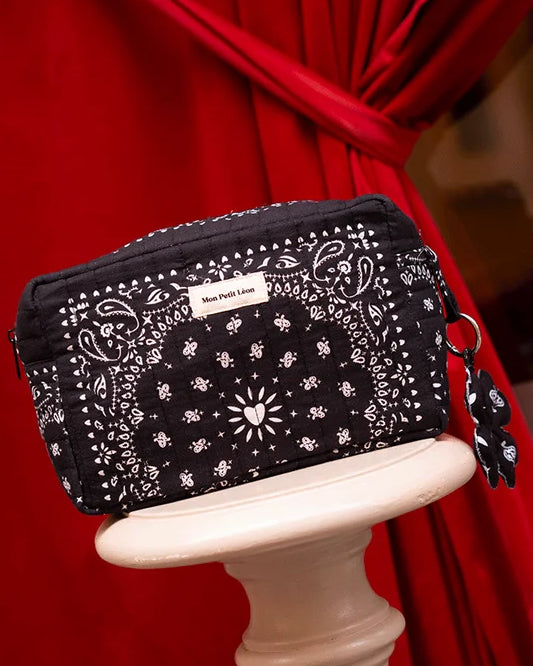 trousse matelassee bandana noir 1