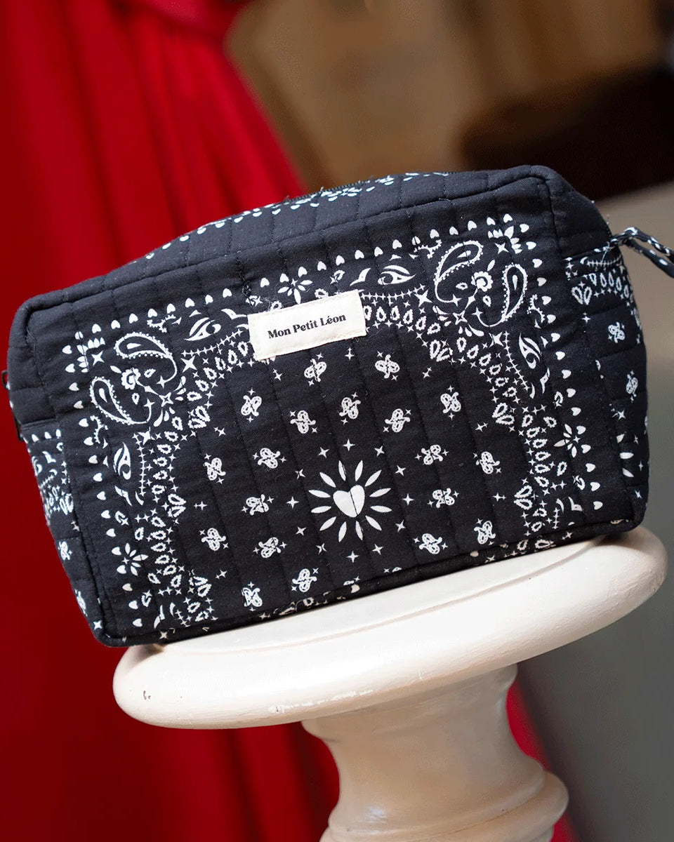 trousse matelassee bandana noir 5
