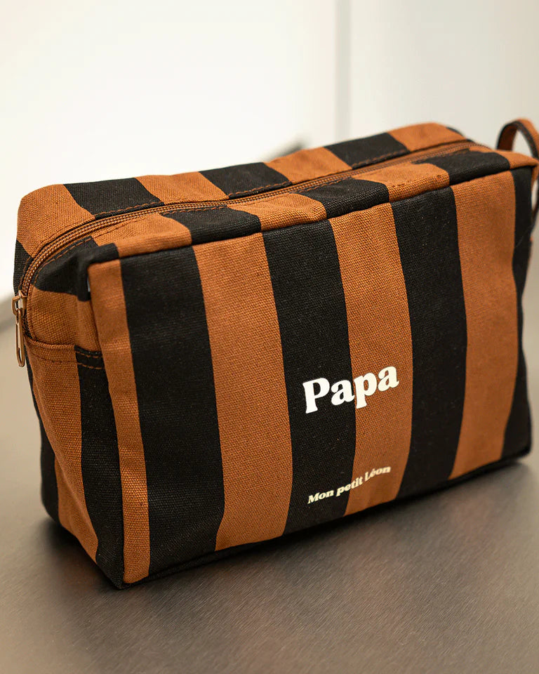trousse rayures marrons noirs homme papa 2