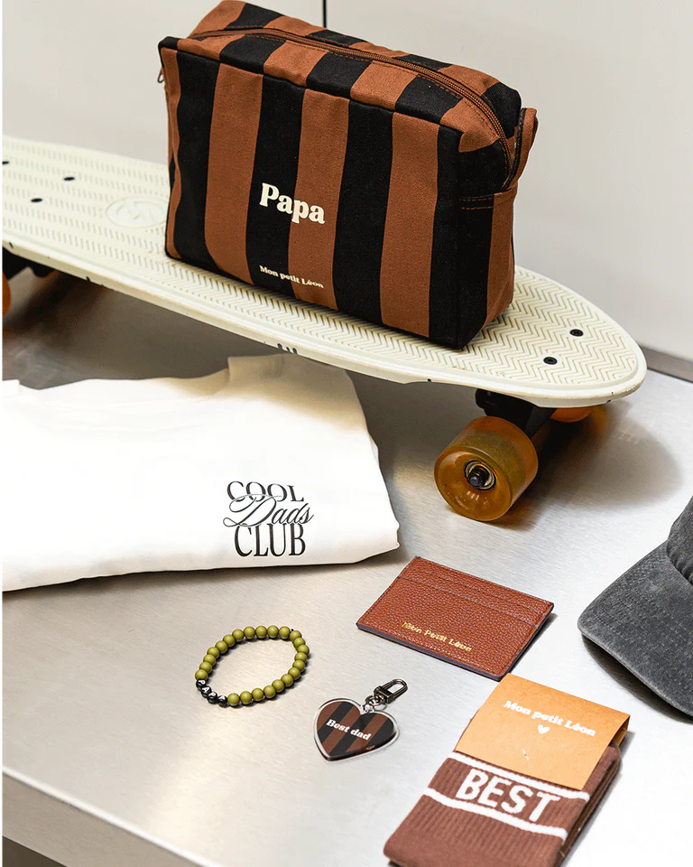 trousse rayures marrons noirs homme papa 4
